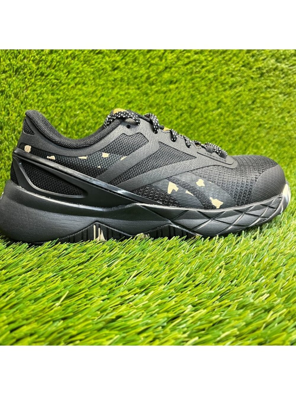 Reebok Nanoflex TR Womens Size 7 Black Composite Toe Safety Work Shoes Sneakers‎